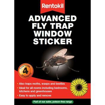 Rentokil Advanced Fly Trap Window Sticker - 12 X 4 PACK
