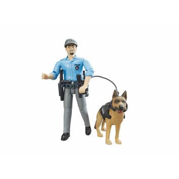 Bruder Bworld Policeman With Dog 1:16