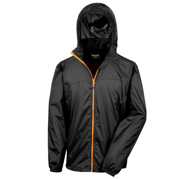 Result Urban Outdoor Wear HDi Quest Lightweight Stowable Jacket Black/Orange