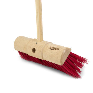 Hills PVC 13" Yard Broom with Handle - Red