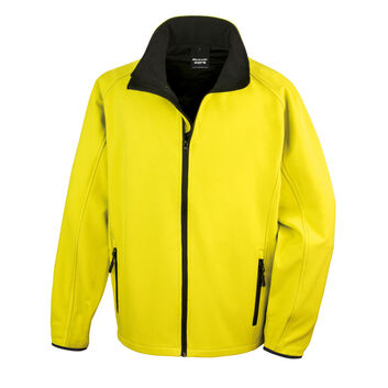 Result Core Men's Printable Softshell Jacket Yellow/Black