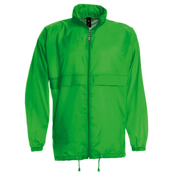 B&C Men's Sirocco Windbreaker Jacket Real Green