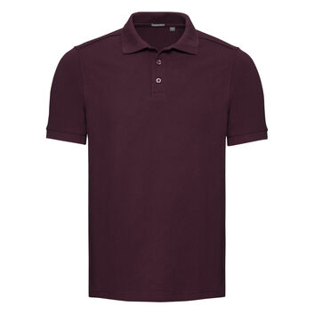 Russell Men's Tailored Stretch Polo Burgundy