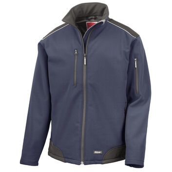 Result Ripstop Softshell Workwear Jacket with CORDURA® Navy/Black