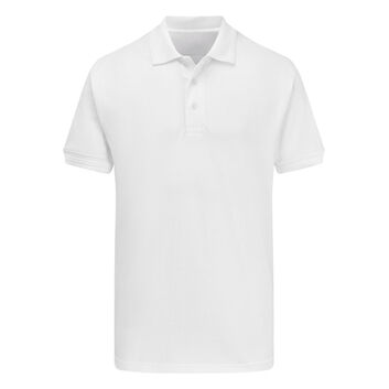 Ultimate Clothing Company Unisex 50/50 220gsm Pique Polo White