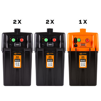 Gallagher 9V Package Deal 2x BA20, 2x BA30, 1x BA40 Battery Electric Fence Energisers