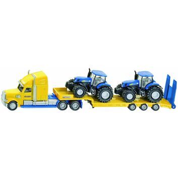 Siku Low-Loader Truck with New Holland Tractors 1:87