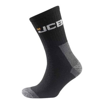 JCB 4-Pack Black Socks