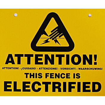 Hotline Electric Fence Warning Sign