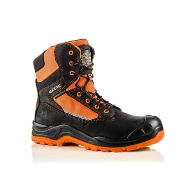 Buckler Boots Buckz Viz BVIZ1 Safety Lace/Zip Boot - Black/Orange