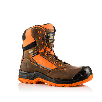 Buckler Boots Buckz Viz BVIZ1 Safety Lace/Zip Boot - Brown/Orange