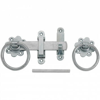 5 x Perry 150mm 6" No.1138 Plain Ring Gate Latch Set with Straight Latch Bar and Die Cast Catch & Keep