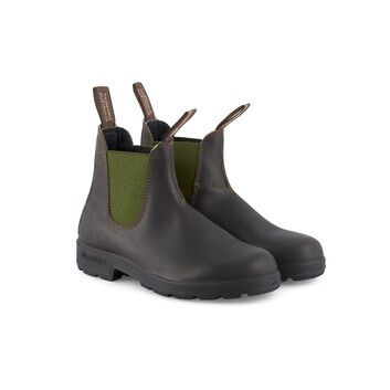 Blundstone 519 Stout Brown/Olive Leather Chelsea Boots