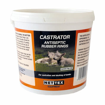 NETTEX Livestock Castration Rings - 1500 Ring Tub
