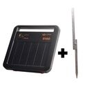 Gallagher S100 Solar Energiser with Battery (12V - 1,0 J) + Free Stand additional 1