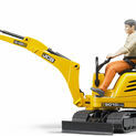 Bruder JCB Micro Excavator 8010 CTS & Construction Worker Toy 1:16 additional 5