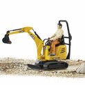 Bruder JCB Micro Excavator 8010 CTS & Construction Worker Toy 1:16 additional 4