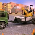 Bruder Land Rover Defender with Trailer, JCB and Construction Worker 1:16 additional 2