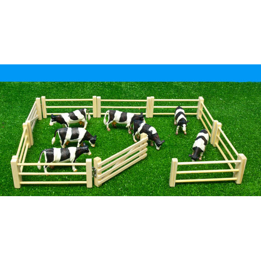 Kidsglobe Wooden Fence 6 Pieces Including Gate 1:32