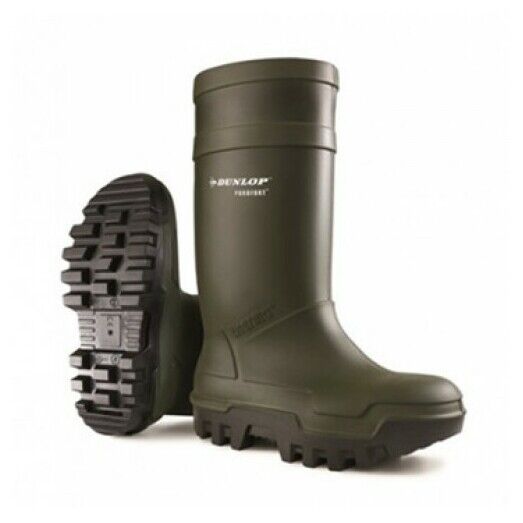 Dunlop Purofort Thermo Plus S5 Full Safety Green Wellington Boots