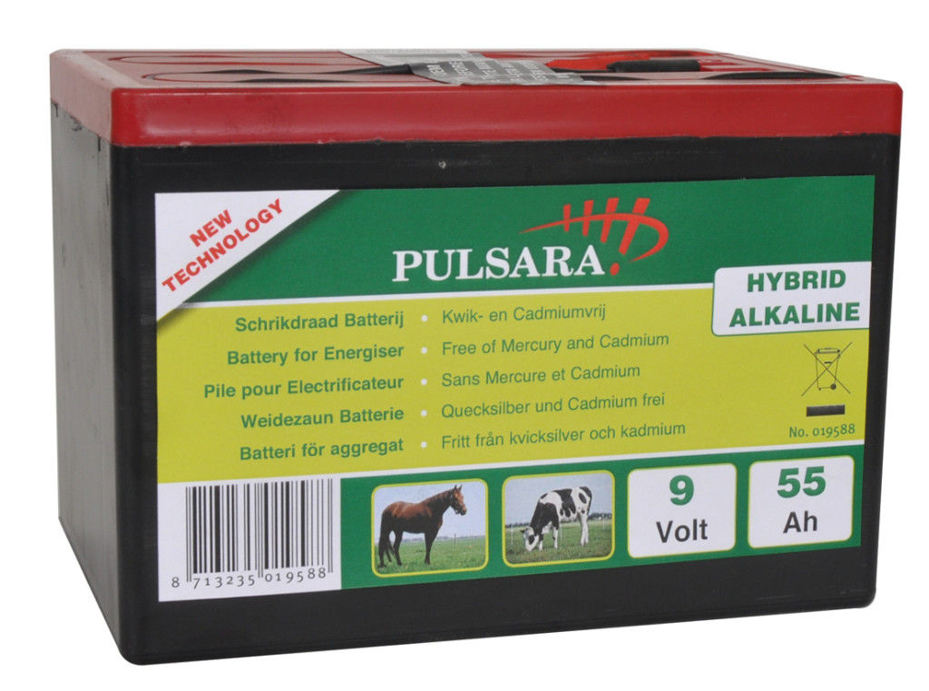 Pulsara 9V Hybrid Alkaline Electric Fence Battery