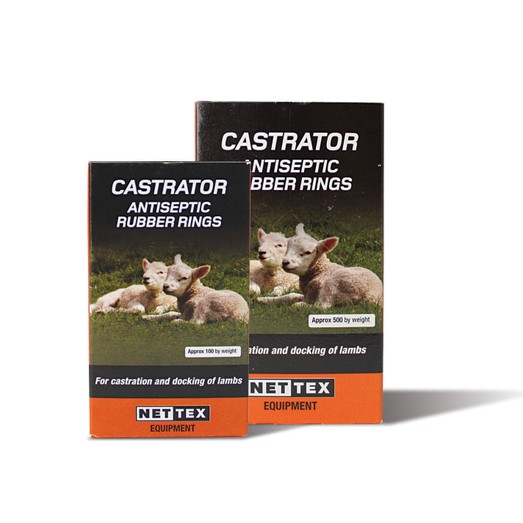 NETTEX Livestock Castration Rings - 100 Pack