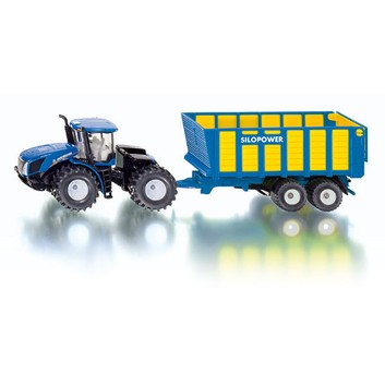 Siku New Holland T9.560 Tractor with Silage Trailer 1:50