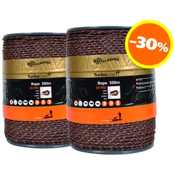 2 x 500m Gallagher Duopack TurboLine Rope Terra (Brown)