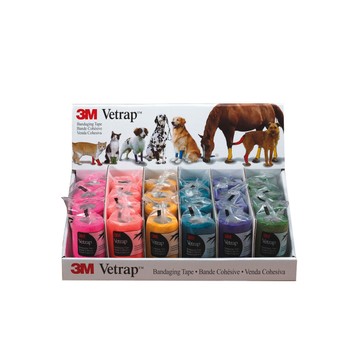 Vetrap 10cm Bandage Display Pack Bright Colours - 24 PACK