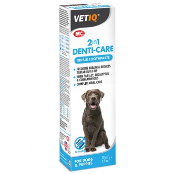 VetIQ 2in1 Denti-Care Edible Toothpaste for Dogs & Puppies - 70 GM