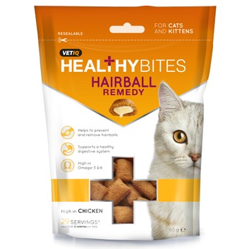 VetIQ Healthy Bites Hairball Remedy for Cats & Kittens - 65 GM