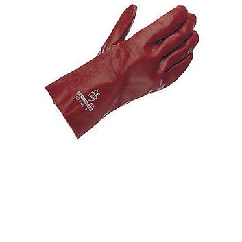 Gloves PVC Gauntlet - RED