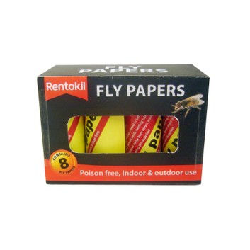 Rentokil Fly Papers Sticky Fly Catchers - 12 X 8 PACK