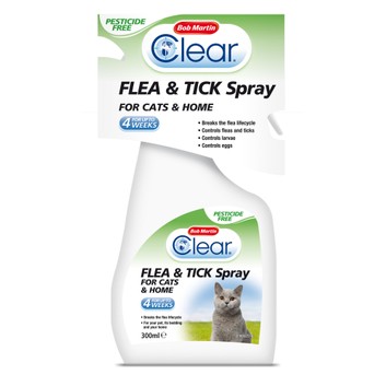 Bob Martin Clear Flea & Tick Spray for Cats & Home - 300 ML