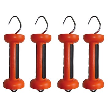 4 x Gallagher Soft Touch Gate Handle Orange for Rope/Wire (inox)