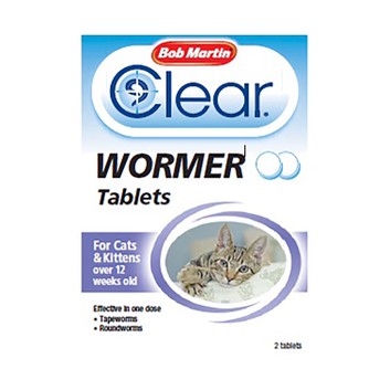 Bob Martin Clear Wormer Tablets For Cats & Kittens