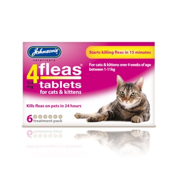 Johnson's Veterinary 4Fleas Tablets For Cats & Kittens