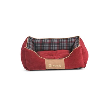 Scruffs Highland Box Dog Bed Red