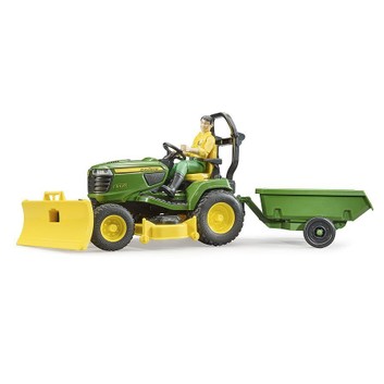 Bruder Bworld John Deere X949 Lawn Tractor with Trailer and Gardener 1:16