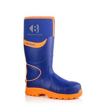 Buckler Buckbootz S5 BBZ8000BLOR Blue & Orange Safety Wellington Boots