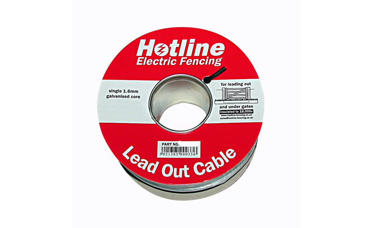 10m Hotline Electric Fencing HT-10-G Lead Out Cable 1.6mm Insulated Mains Cable 