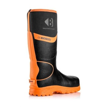 Buckler Buckbootz S5 BBZ8000BKOR Black & Orange Safety Wellington Boots
