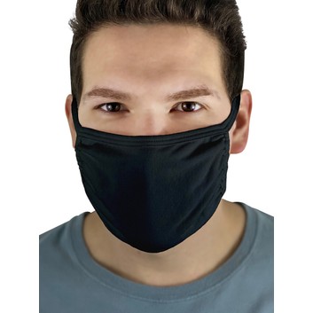 Fruit Of The Loom Adult Cotton Face Mask (5 Pack) Black