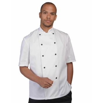 Dennys AFD Removable Stud Chefs Jacket White