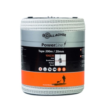 Gallagher PowerLine 20mm Electric Fencing Tape - 200m