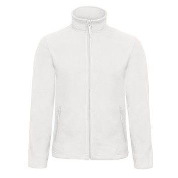 B&C ID.501 Men's Micro Fleece Full Zip White