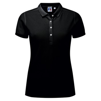 Russell Ladies' Stretch Polo Black