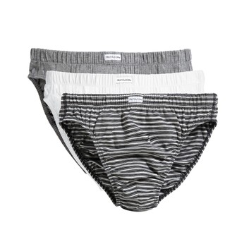 Fruit Of The Loom Underwear Men's Classic Slip (3 Pack) Black/White Stripe