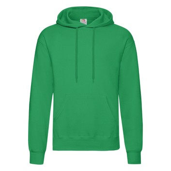 Fruit Of The Loom Men's Classic Hooded Sweat Kelly Green