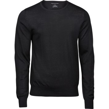 Tee Jays Men's Crew Neck Knitted Sweater Black
